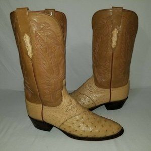 Lucchese 2000 T4254 Women's Ostrich Boots 10 B